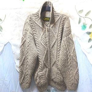 HANDKNITTED OTAVALO WOOL CARDIGAN SWEATER SZ XL